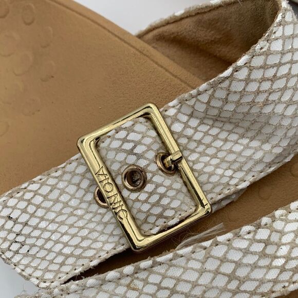 Vionic Pacific Rio slide sandals snake skin slide platform women’s size 10 - Picture 4 of 14